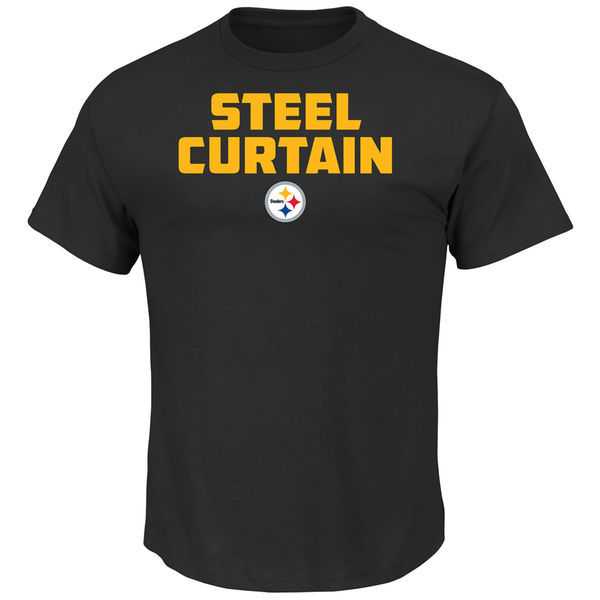 Pittsburgh Steelers Majestic Hot Phrase WEM T-Shirt - Black,We sell and wholesale Pittsburgh Steelers Majestic Hot Phrase WEM T-Shirt - Black on line form chian!